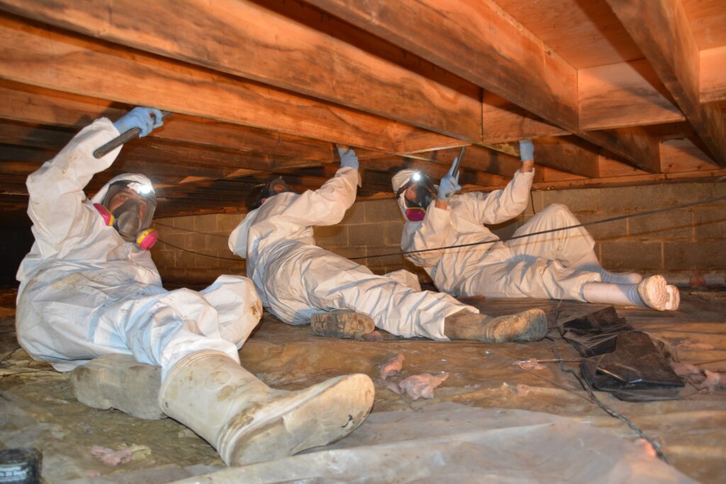 Crawl space foundation below ground